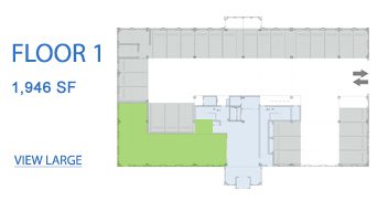 A floor plan of the building with the number 1.